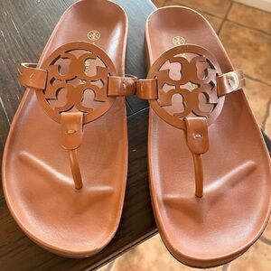 Tory Burch Miller Cloud Women's US 8 M Aged Camello Flip Flop Thong